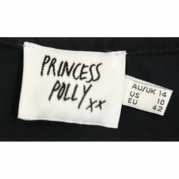 Princess Polly Black Forbidden Mini Dress, Size 10 - Picture 12 of 12